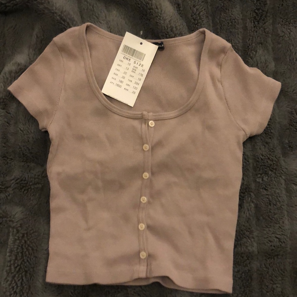 Brandy Melville blush cropped t-shirt